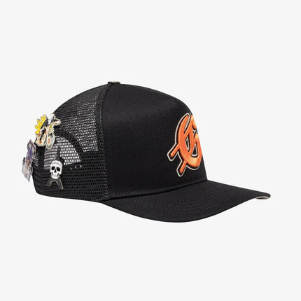 Godspeed 'GS Logo' Trucker Snapback Hat Black / Tangerine - SOLE SERIOUSS (2)