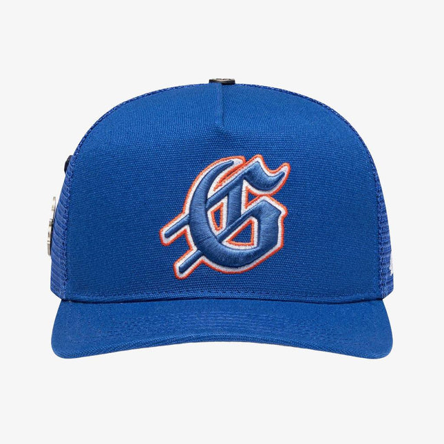 Godspeed 'GS Logo' Trucker Snapback Hat Blue / Orange - SOLE SERIOUSS (1)