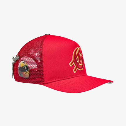 Godspeed 'GS Logo' Trucker Snapback Hat Red / Yellow - SOLE SERIOUSS (3)