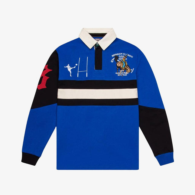 Godspeed 'Merrick Classic Horsemen' L/S Long Sleeve Rugby Shirt Royal Blue / Black - SOLE SERIOUSS (1)