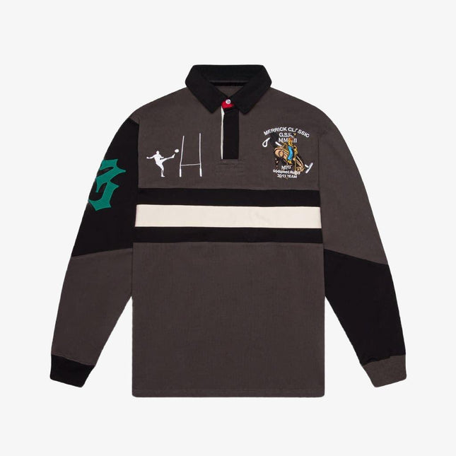 Godspeed 'Merrick Classic Horsemen' L/S Long Sleeve Rugby Shirt Smoke Grey / Black - SOLE SERIOUSS (1)