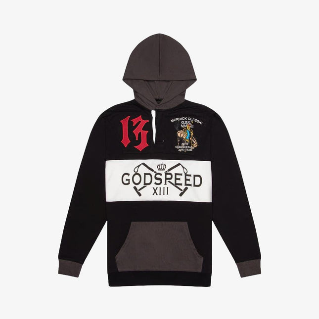 Godspeed 'Merrick' Rugby Pullover Hoodie Black - SOLE SERIOUSS (1)