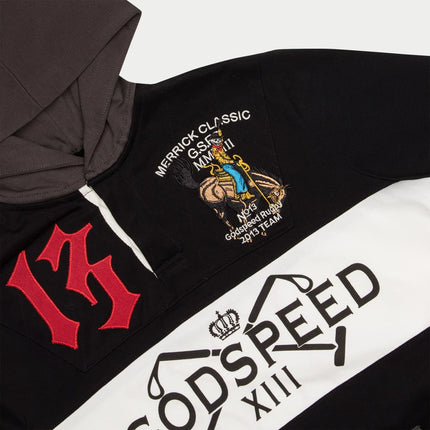 Godspeed 'Merrick' Rugby Pullover Hoodie Black - SOLE SERIOUSS (2)