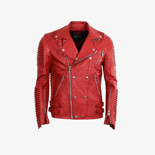 Godspeed Moto Leather Jacket Red - SOLE SERIOUSS (1)