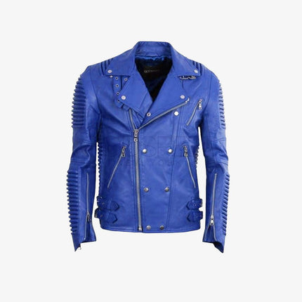 Godspeed Moto Leather Jacket Royal Blue - SOLE SERIOUSS (1)