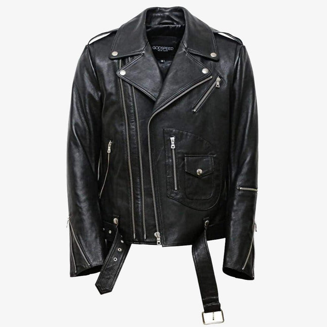 Godspeed 'New Yorker' Moto Leather Jacket Nappa Black - SOLE SERIOUSS (1)