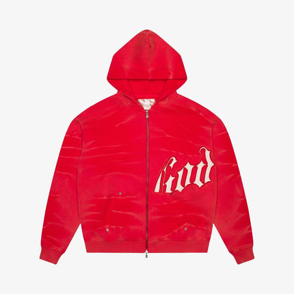 Godspeed 'OG Logo' 400 GSM French Terry Sweatsuit Red Tie-Dye (Hoodie & Sweatpants) - SOLE SERIOUSS (2)