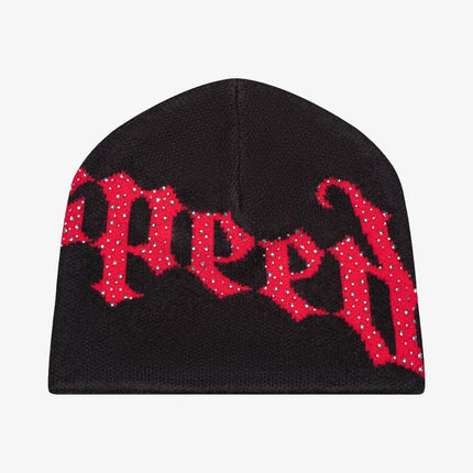 Godspeed 'OG Logo' Rhinestone Studed Beanie Black / Red - SOLE SERIOUSS (2)