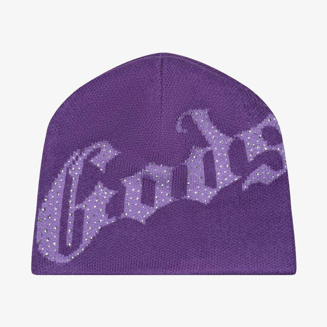 Godspeed 'OG Logo' Rhinestone Studed Beanie Purple - SOLE SERIOUSS (1)