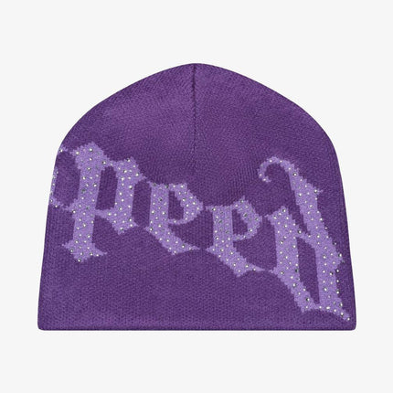 Godspeed 'OG Logo' Rhinestone Studed Beanie Purple - SOLE SERIOUSS (2)