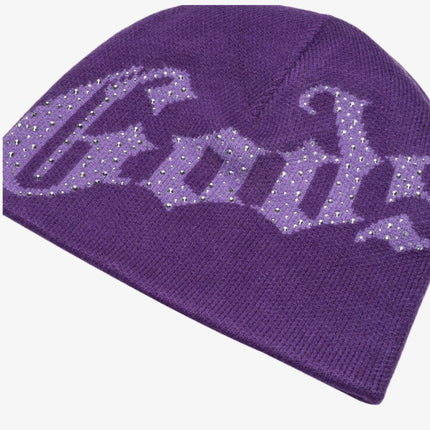 Godspeed 'OG Logo' Rhinestone Studed Beanie Purple - SOLE SERIOUSS (3)