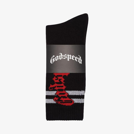 Godspeed 'OG Logo' Stripe Sock Black / Red - SOLE SERIOUSS (2)