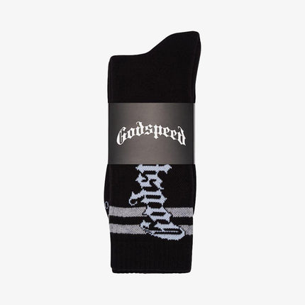 Godspeed 'OG Logo' Stripe Sock Black / White - SOLE SERIOUSS (2)