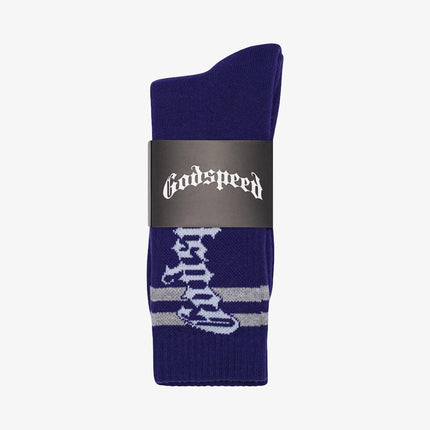 Godspeed 'OG Logo' Stripe Sock Navy Blue - SOLE SERIOUSS (2)