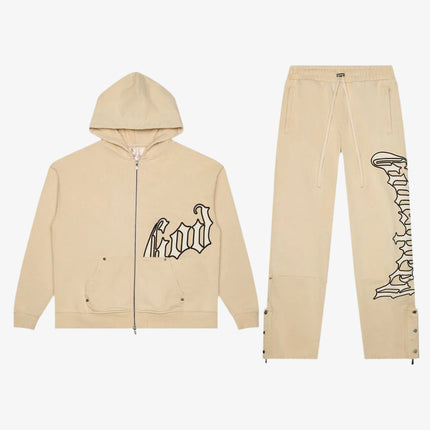 Godspeed 'OG Logo V2' 500 GSM French Terry Sweatsuit Creme / Bone (Hoodie and Sweatpants) | SOLE SERIOUSS [1]