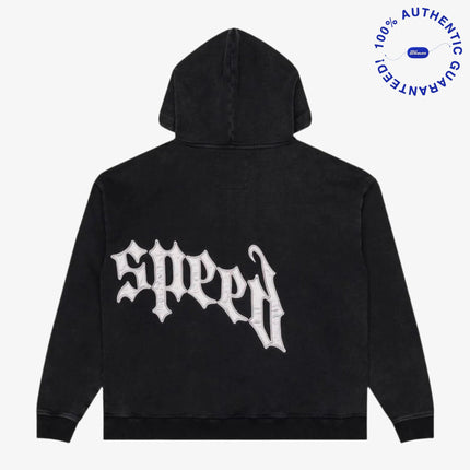 Godspeed 'OG Logo V2' 500 GSM French Terry Sweatsuit Washed Black / Silver Satin (Hoodie and Sweatpants) | SOLE SERIOUSS [3]