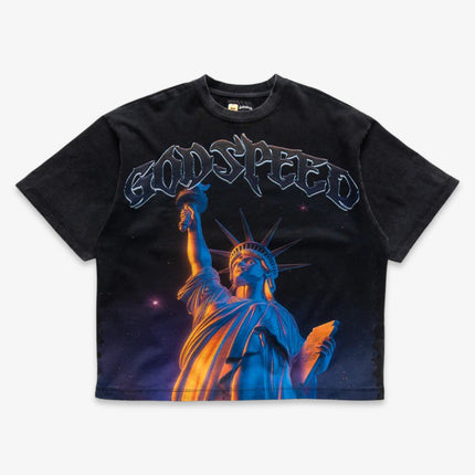 Godspeed 'Purple City / Statue of Liberty' T-Shirt Black Wash (Edition of 444) | SOLE SERIOUSS [1]