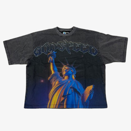 Godspeed 'Purple City / Statue of Liberty' T-Shirt Grey Wash (Edition of 444) | SOLE SERIOUSS [1]