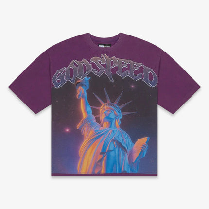 Godspeed 'Purple City / Statue of Liberty' T-Shirt Purple (Edition of 444) | SOLE SERIOUSS [1]