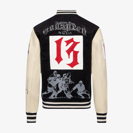 Godspeed Rugby Club Patch Letterman Jacket Black / Cream - SOLE SERIOUSS (2)