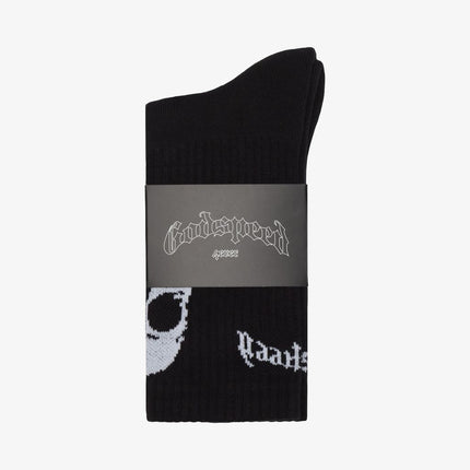 Godspeed 'Skull & Roses' Sock Black / White - SOLE SERIOUSS (2)