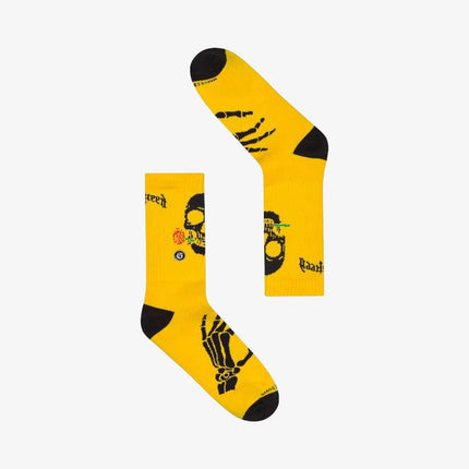 Godspeed 'Skull & Roses' Sock Yellow / Black - SOLE SERIOUSS (1)