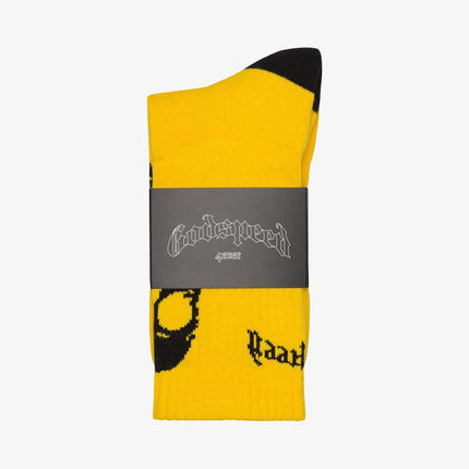 Godspeed 'Skull & Roses' Sock Yellow / Black - SOLE SERIOUSS (2)