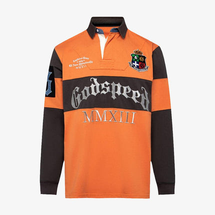 Godspeed 'Sunkiss' L/S Long Sleeve Rugby Shirt Orange / Black - SOLE SERIOUSS (1)