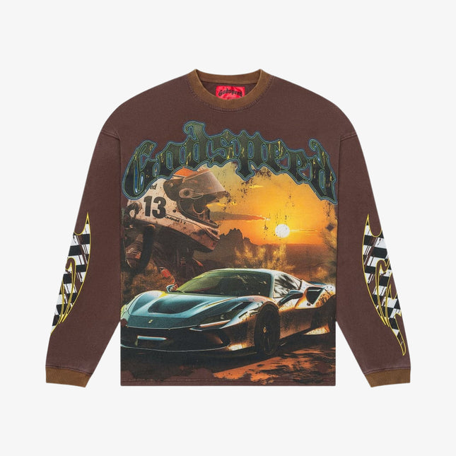 Godspeed 'Sunset Drift' L/S Long Sleeve T-Shirt Mocha Brown (Edition of 555) - SOLE SERIOUSS (1)