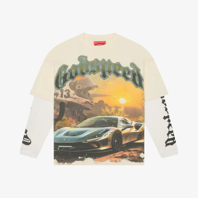 Godspeed 'Sunset Drift' Layered L/S Long Sleeve T-Shirt Bone (Edition of 555) - SOLE SERIOUSS (1)