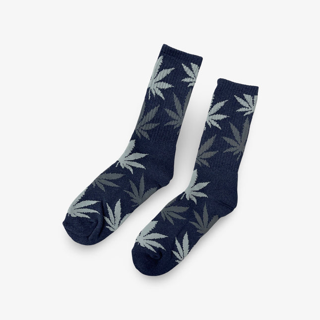 HUF Set 'Plantlife Leaves' High Crew Socks Navy Blue / Grey - SOLE SERIOUSS (1)