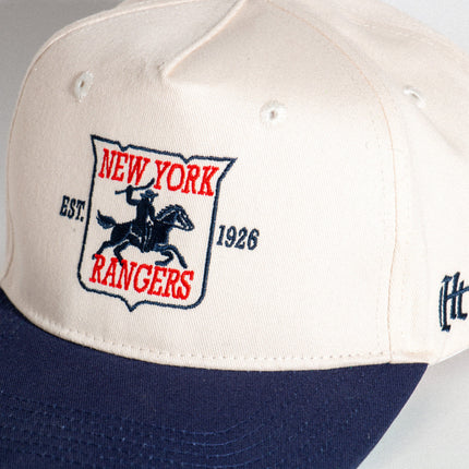 Hat Trick NYC 'New York / ex's Rangers' Snapback Hat Beige / Navy Blue | SOLE SERIOUSS [4]