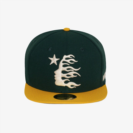 Hellstar 'Baseball' Fitted Hat Green / Yellow - SOLE SERIOUSS (1)