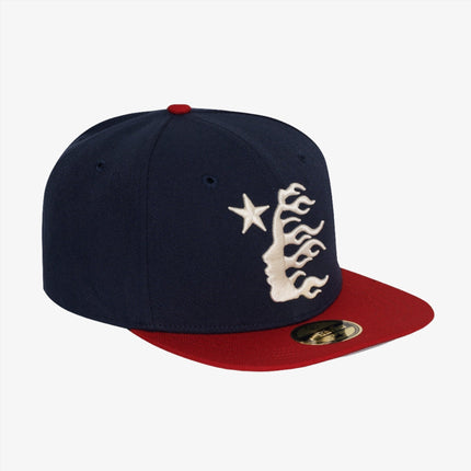 Hellstar 'Baseball' Fitted Hat Navy Blue / Red - SOLE SERIOUSS (2)