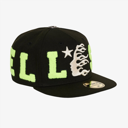 Hellstar 'OG Patch' 6-Panel Fitted Hat Black / Neon Green - SOLE SERIOUSS (2)