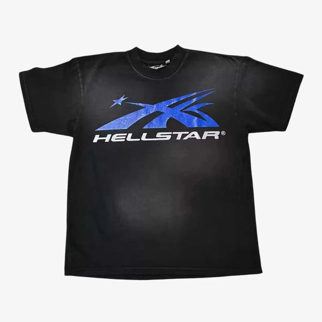 Hellstar Sports 'Core Logo' T-Shirt Black / Blue (SS24) (Gel Print) - SOLE SERIOUSS (1)