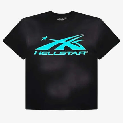 Hellstar Sports 'Core Logo' T-Shirt Black / Light Blue (SS24) (Gel Print) - SOLE SERIOUSS (1)