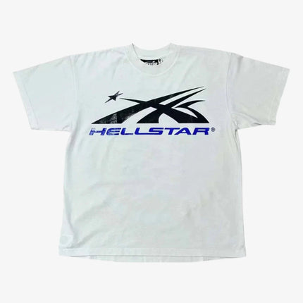 Hellstar Sports 'Core Logo' T-Shirt White / Blue (SS24) (Gel Print) - SOLE SERIOUSS (1)