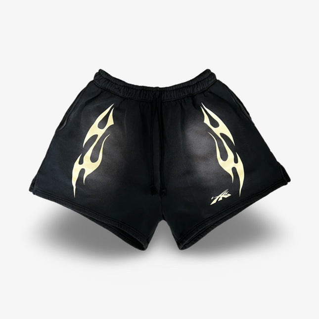 Hellstar Sports Shorts 'Flame' Washed Black SS24 - SOLE SERIOUSS (1)