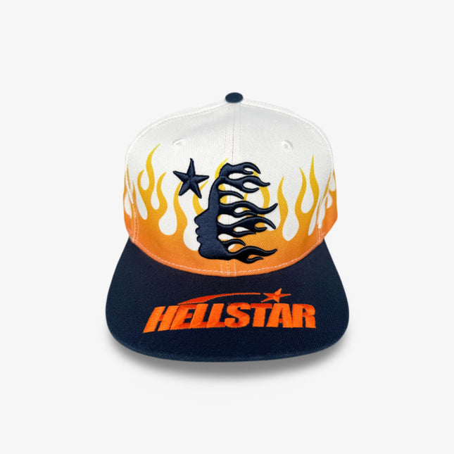 Hellstar Sports Snapback Hat 'Flame Vintage' Cream / Navy SS24 - SOLE SERIOUSS (1)