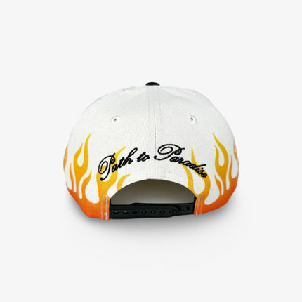 Hellstar Sports Snapback Hat 'Flame Vintage' Cream / Navy SS24 - SOLE SERIOUSS (2)