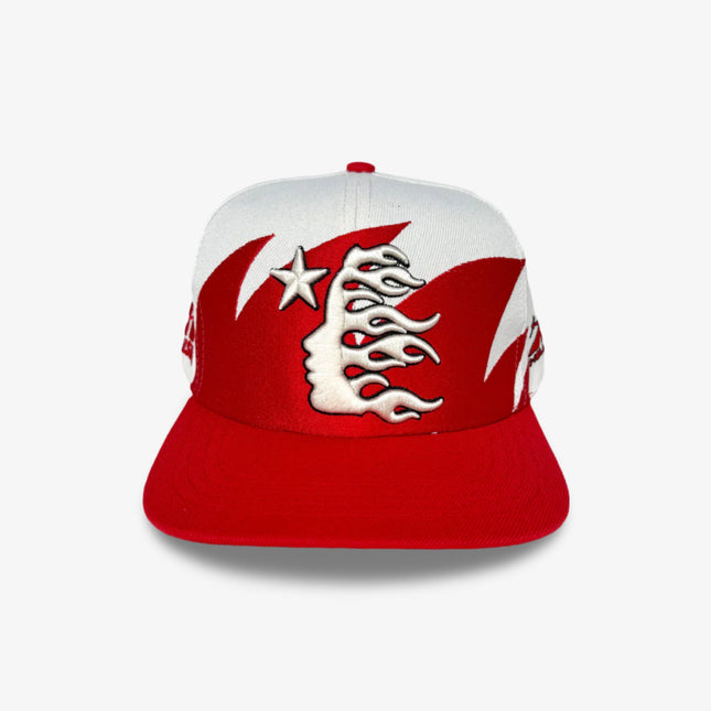 Hellstar Sports Snapback Hat 'Shark Teeth' Off White / Red SS24 - SOLE SERIOUSS (1)
