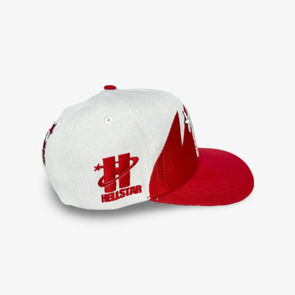 Hellstar Sports Snapback Hat 'Shark Teeth' Off White / Red SS24 - SOLE SERIOUSS (2)
