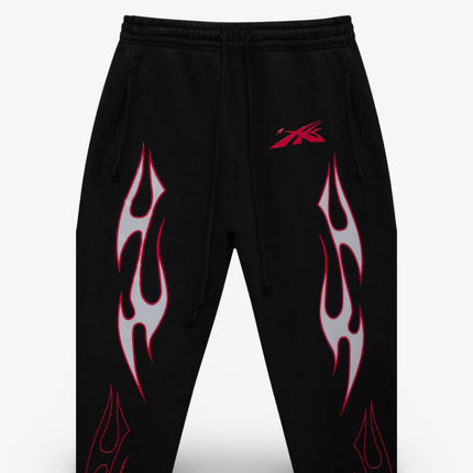 Hellstar Sports Sweatpants 'Future Flame' Black SS24 - SOLE SERIOUSS (3)