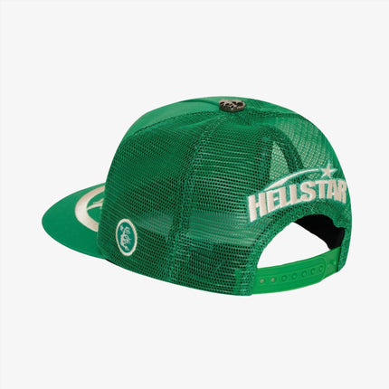 Hellstar Studios 'Big Logo' Trucker Snapback Hat Green / White - SOLE SERIOUSS (3)