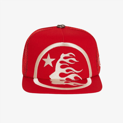 Hellstar Studios 'Big Logo' Trucker Snapback Hat Red / White - SOLE SERIOUSS (1)