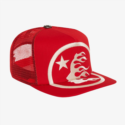 Hellstar Studios 'Big Logo' Trucker Snapback Hat Red / White - SOLE SERIOUSS (2)