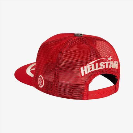 Hellstar Studios 'Big Logo' Trucker Snapback Hat Red / White - SOLE SERIOUSS (3)