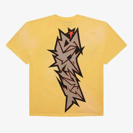 Hellstar Studios 'Cracked Logo Distress' T-Shirt Yellow - SOLE SERIOUSS (2)