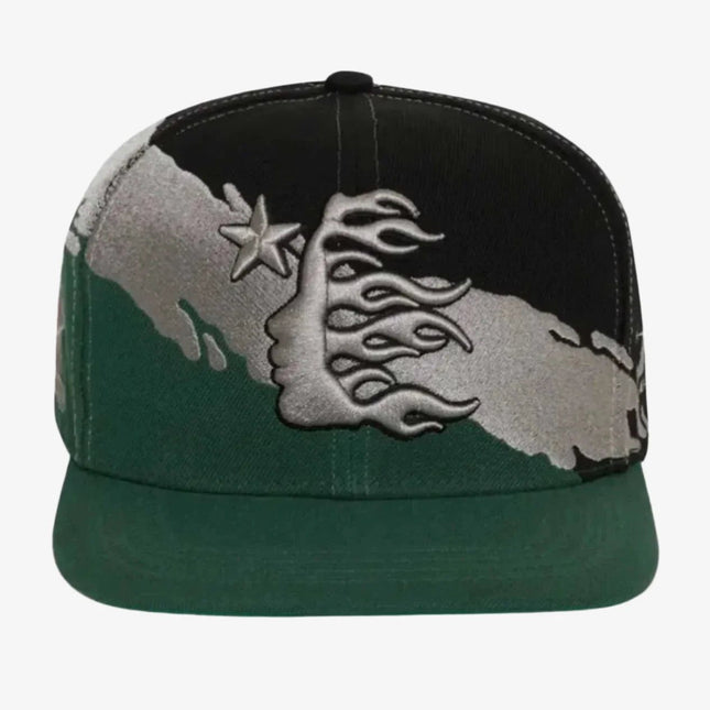 Hellstar Studios 'OG Logo' Paintbrush Snapback Hat Green / Black - SOLE SERIOUSS (1)